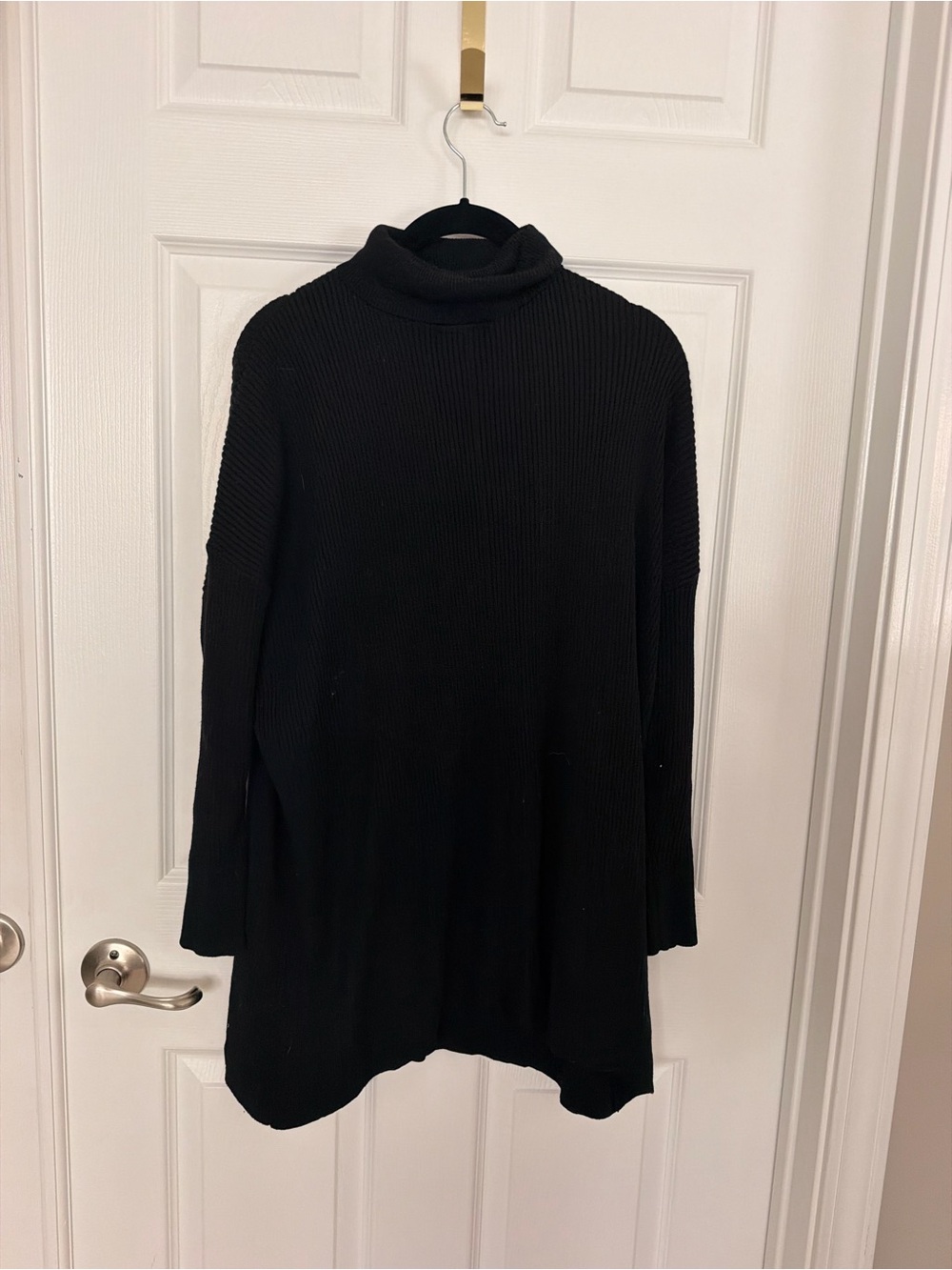 Lovers + Friends Black Ribbed Turtleneck Tunic